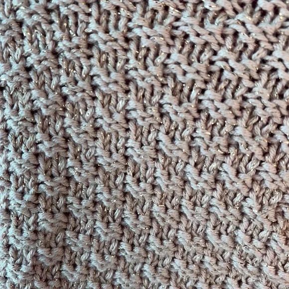 Chico's Embellished Metallic Open Front Knit Cardigan Sweater Women Size L Pink - Picture 9 of 16